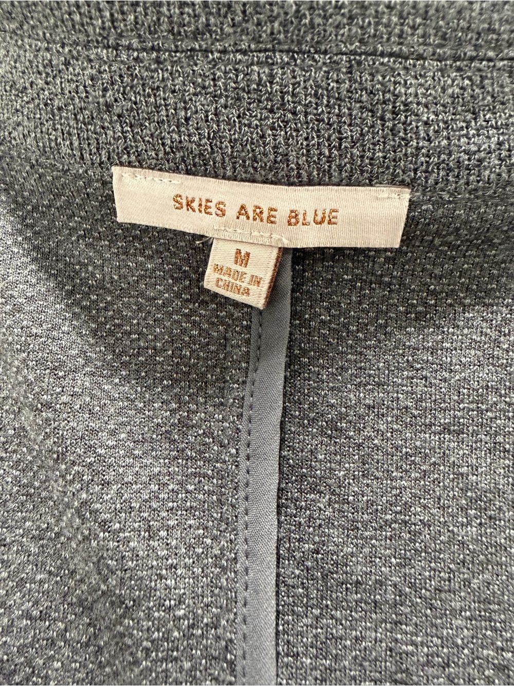 Skies Are Blue Gray Asa Knit Blazer Size M - Picture 7 of 13